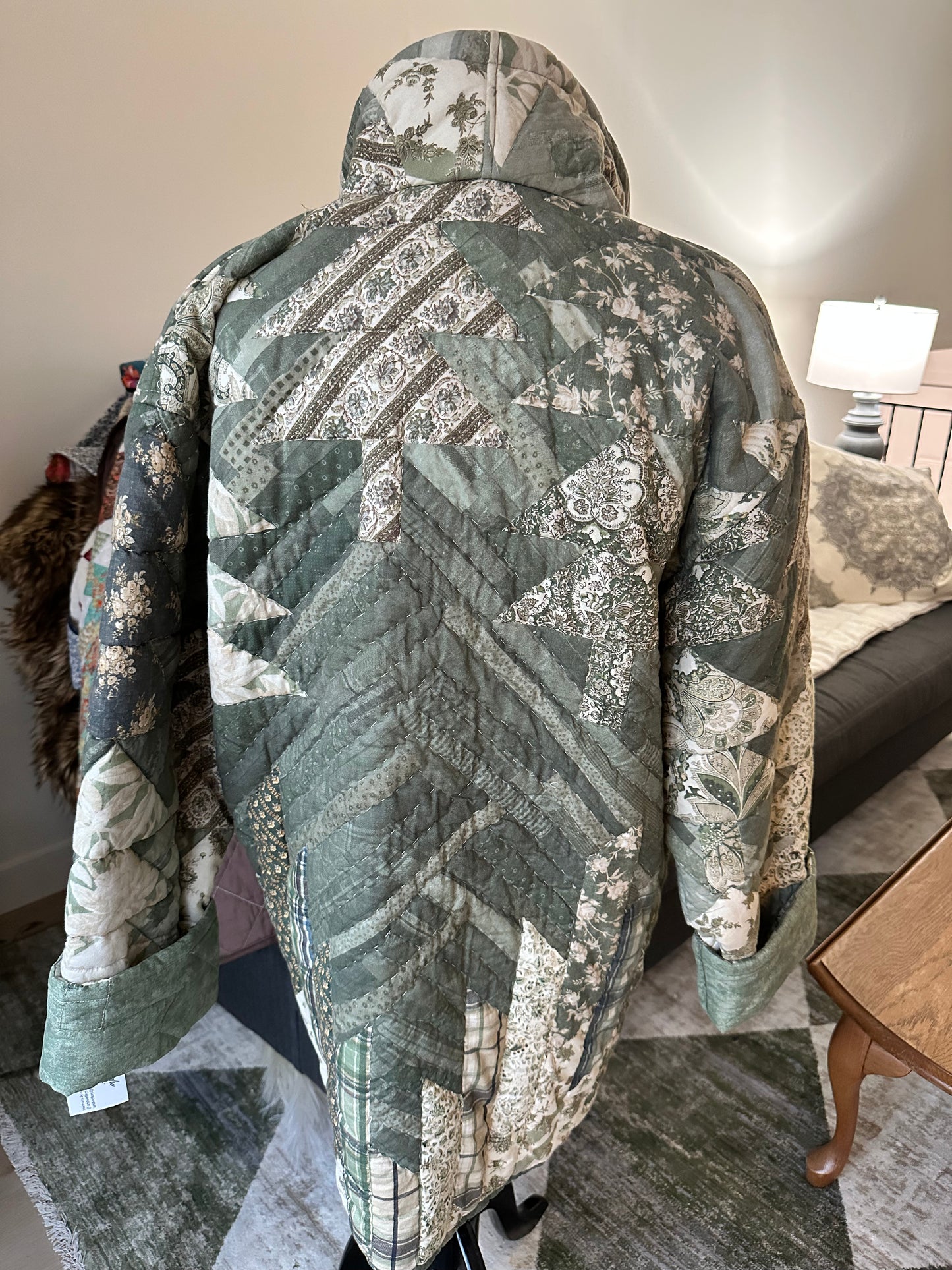 M/L Quilt Jacket - Green Forest
