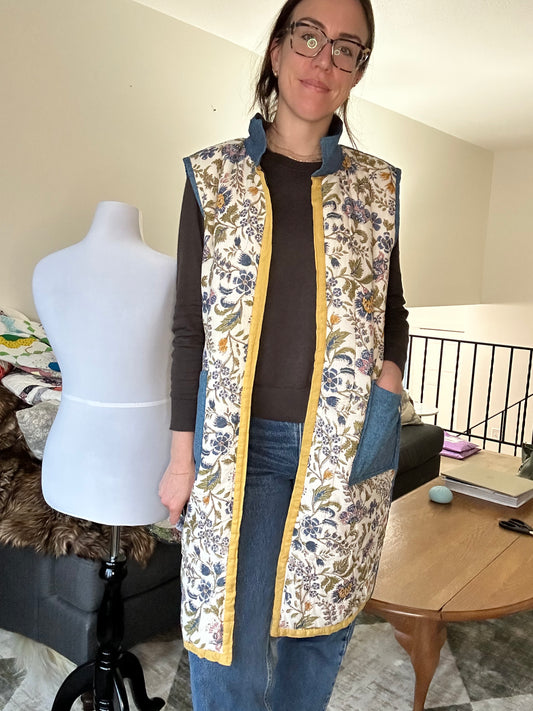 S/M - Quilt Vest, Reversible