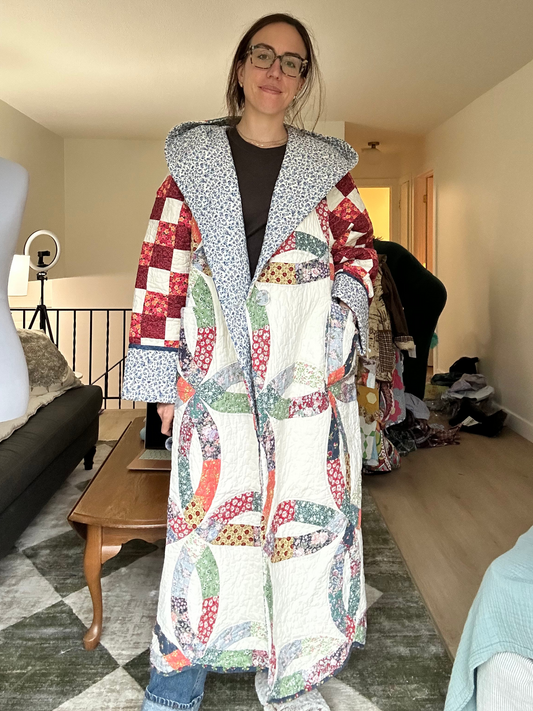 L/XL Quilt Jacket - "The Wedding Ring"