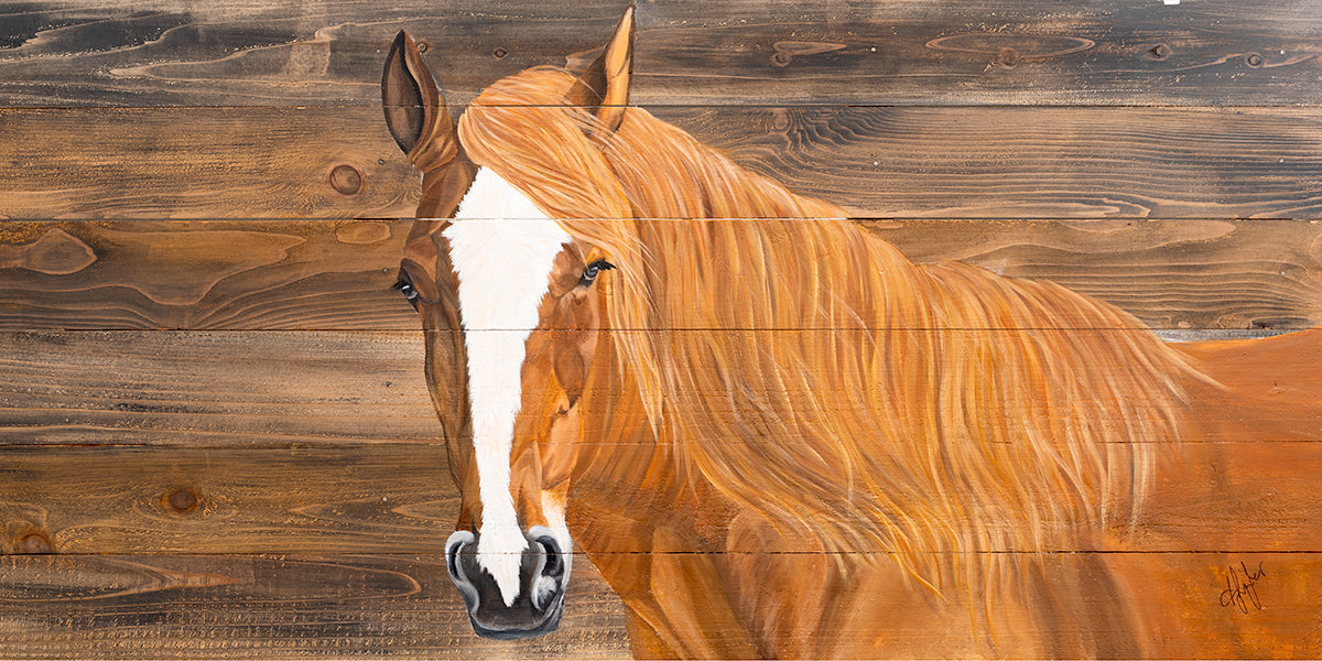 Horse on wood