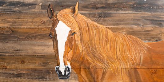 Horse on wood